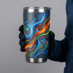 Dynamic Energy Motion Abstract Tumblers for Active Lifestyles