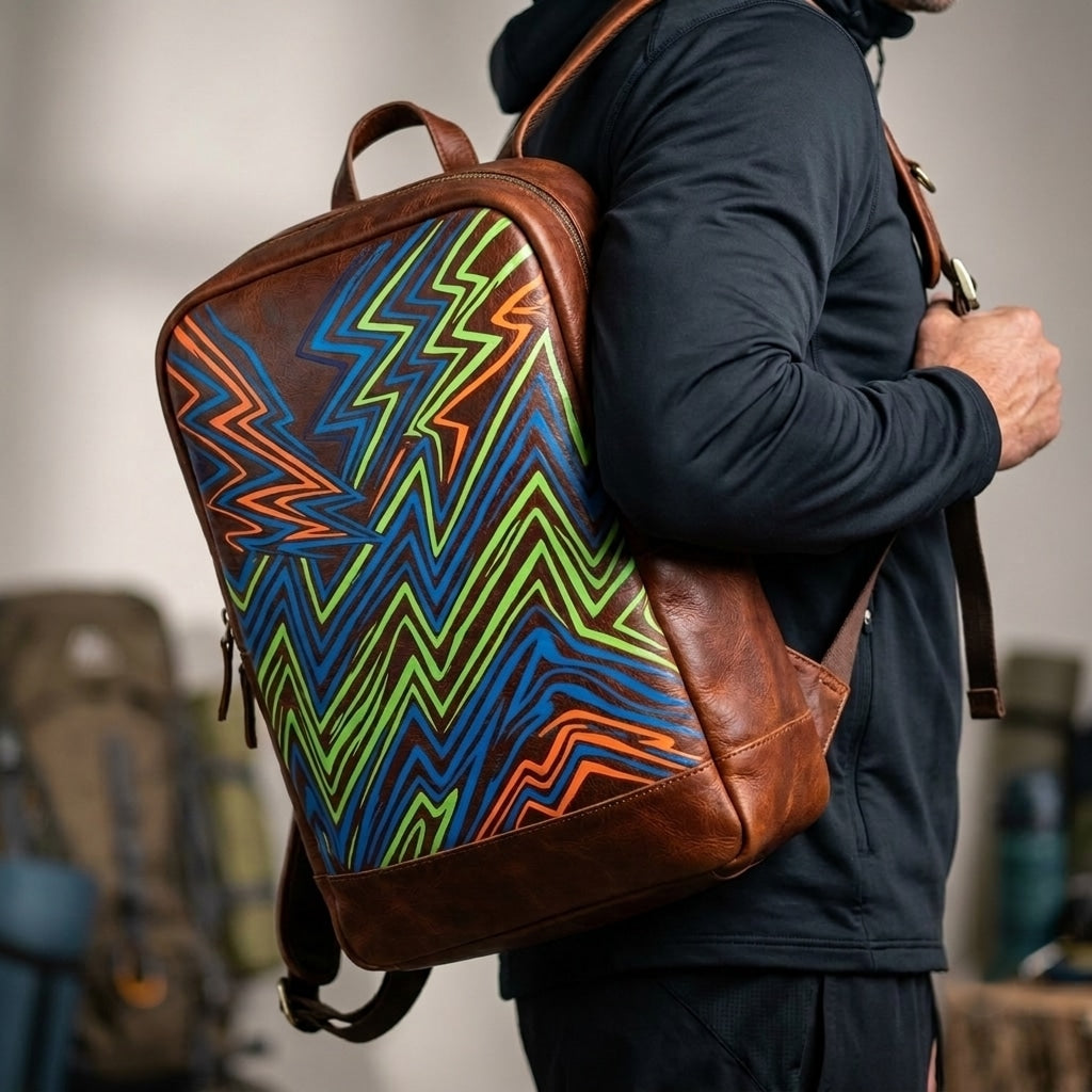 Voltage Stride Motion Leather Backpack